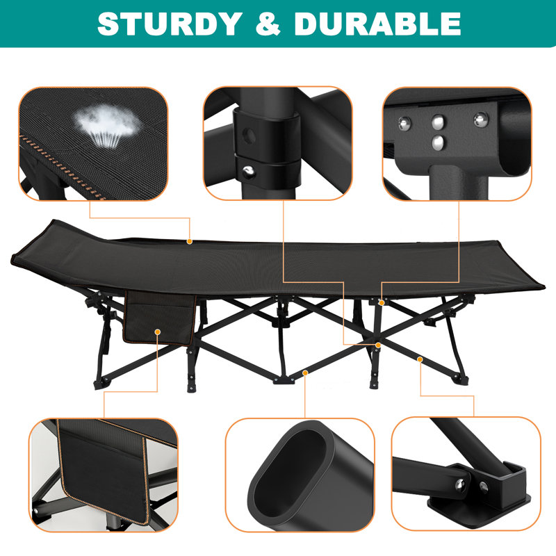 ShangQuan WuLiu Outdoor Portable Military Cot Sleeping Hiking Travel Carry Folding Camping Bed